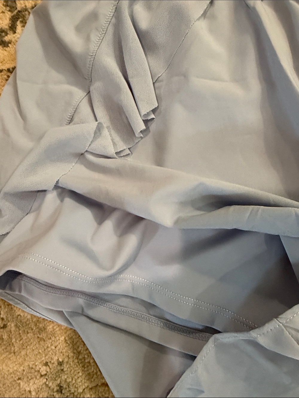 NWT Halara Light Blue Ruffle Detail Women's Shorts Size Medium - Picture 2 of 6